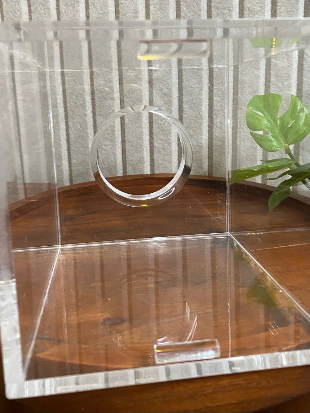 VTG Luxury Heavy Lucite Tissue Box Cover – Thick Clear Acrylic Cube Modern MOD